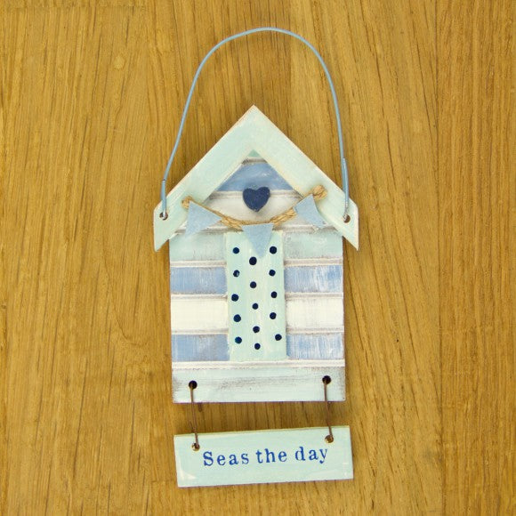 Hanging Beach Hut Signs
