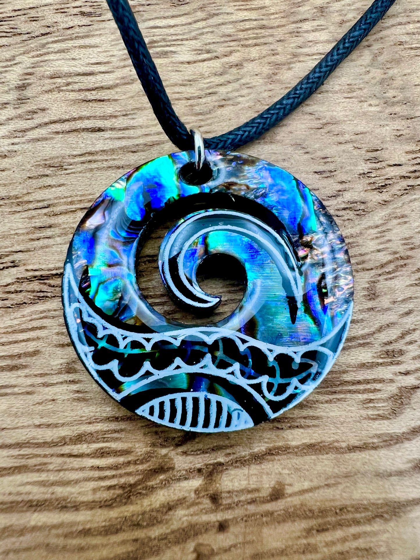 Maori koru fern necklace