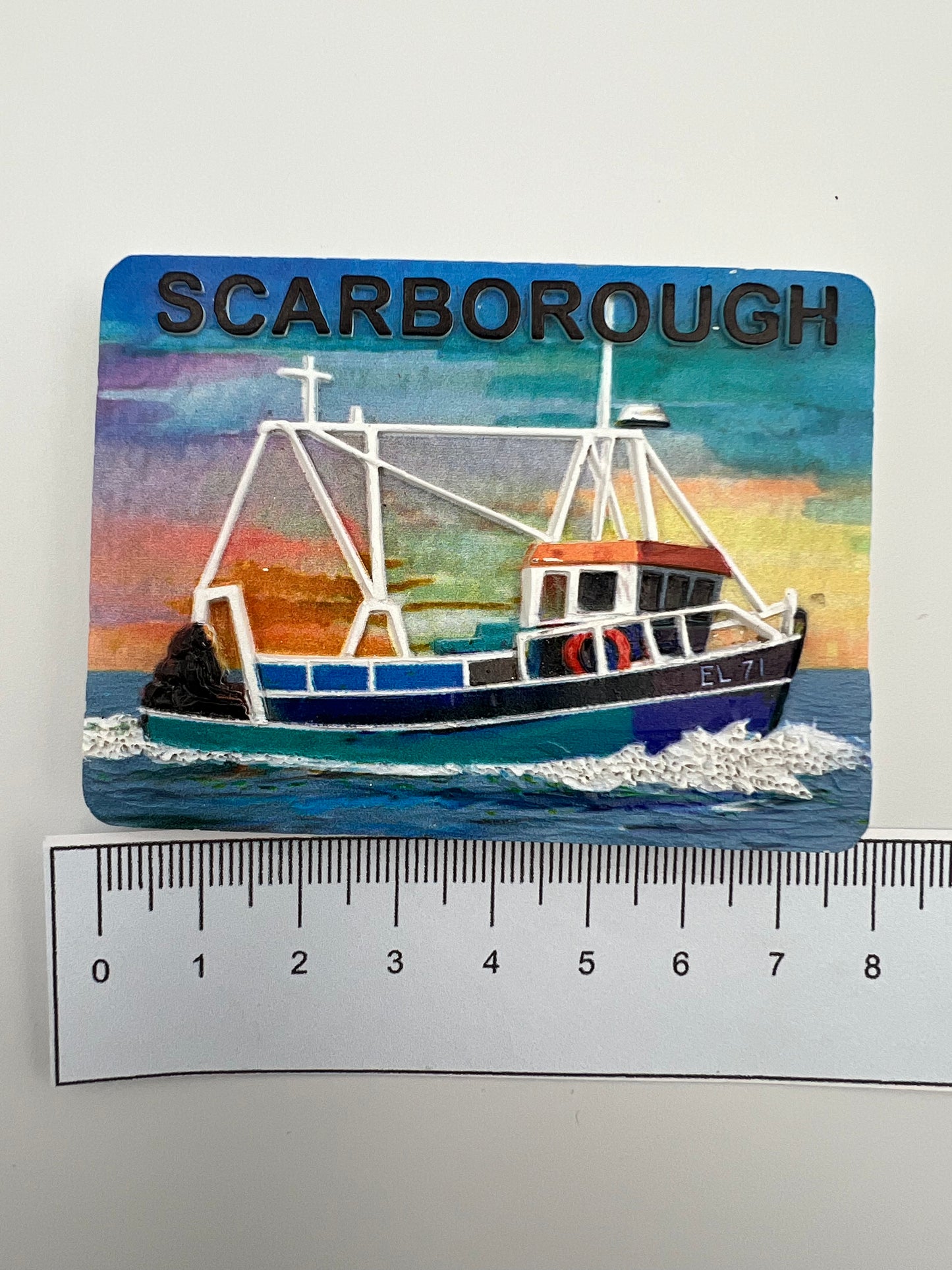 Scarborough Fishing Boat Magnet