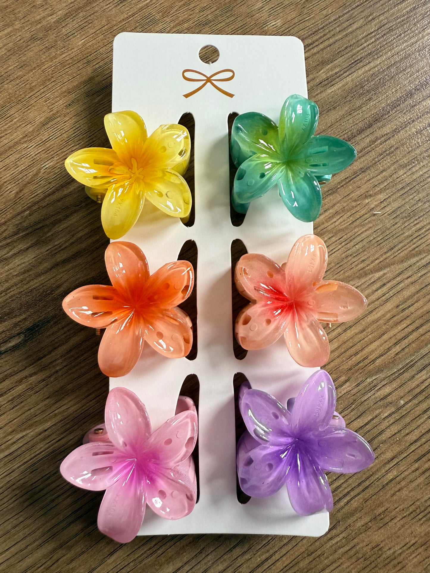 Hibiscus Pack of 6 Clips