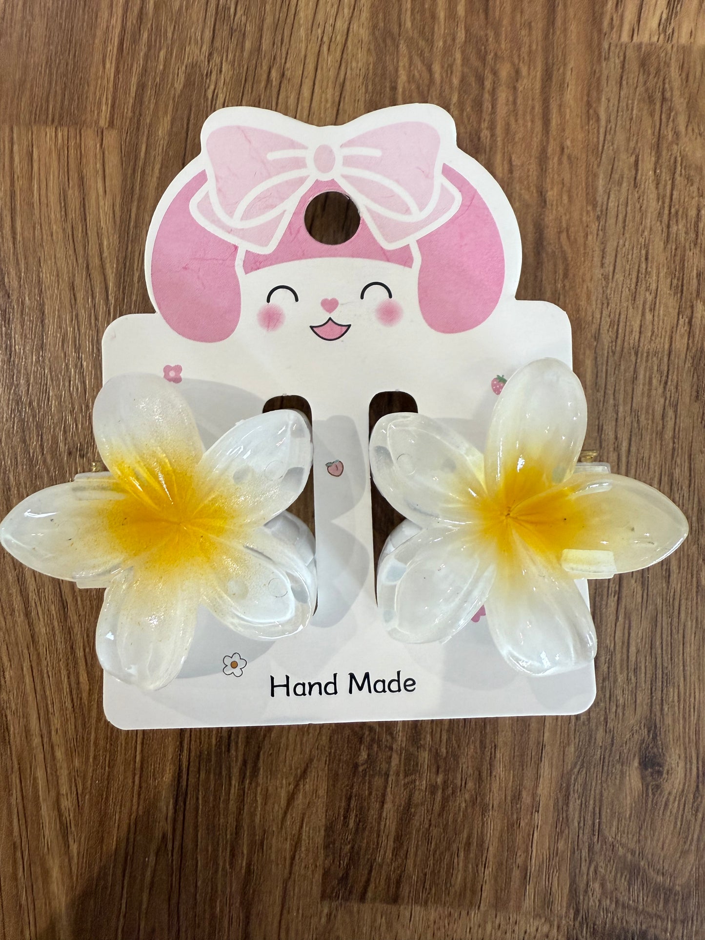 Mini Hibiscus Hair Clip Pair