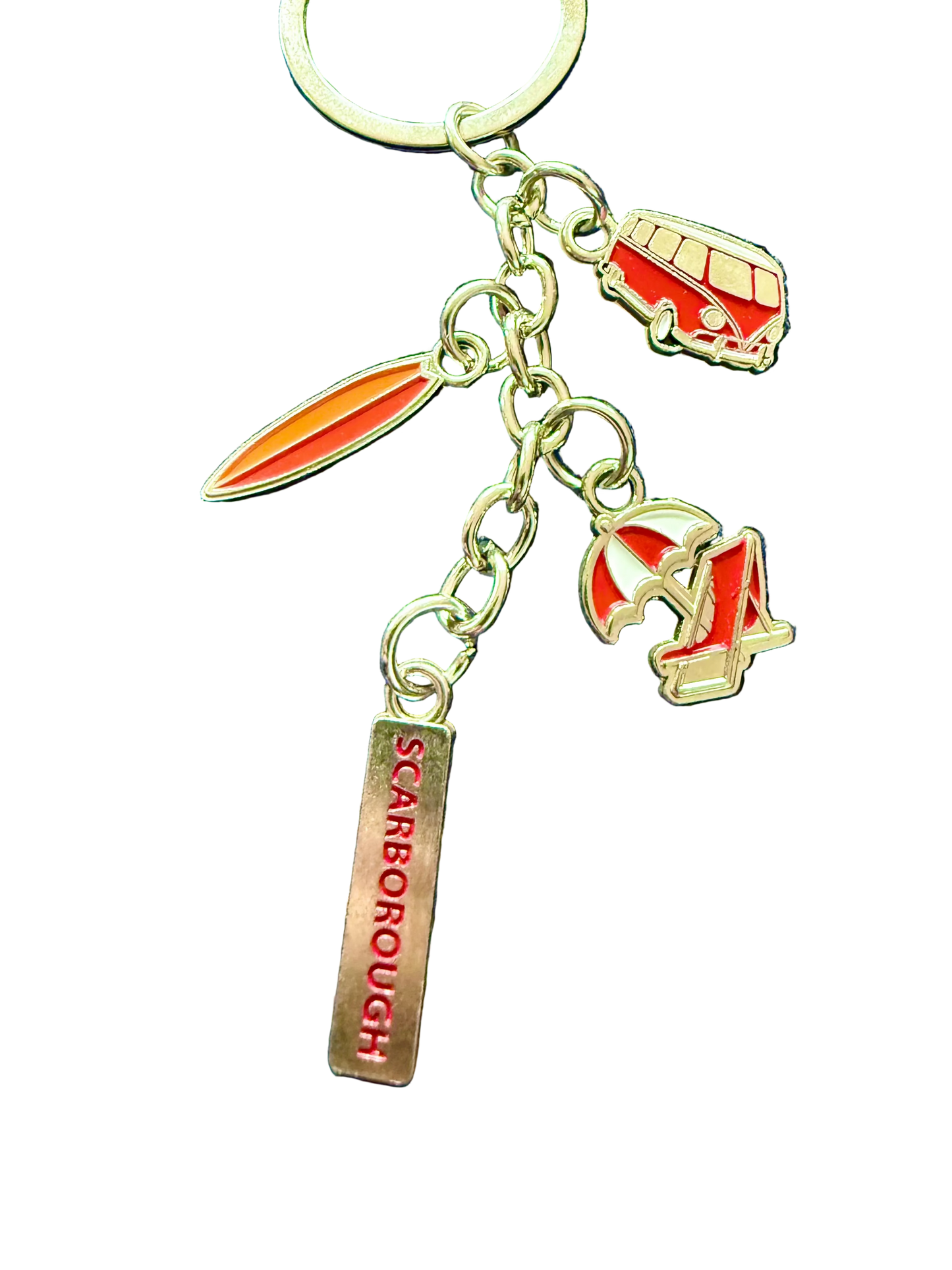 Campervan Charm Keyring - Scarborough