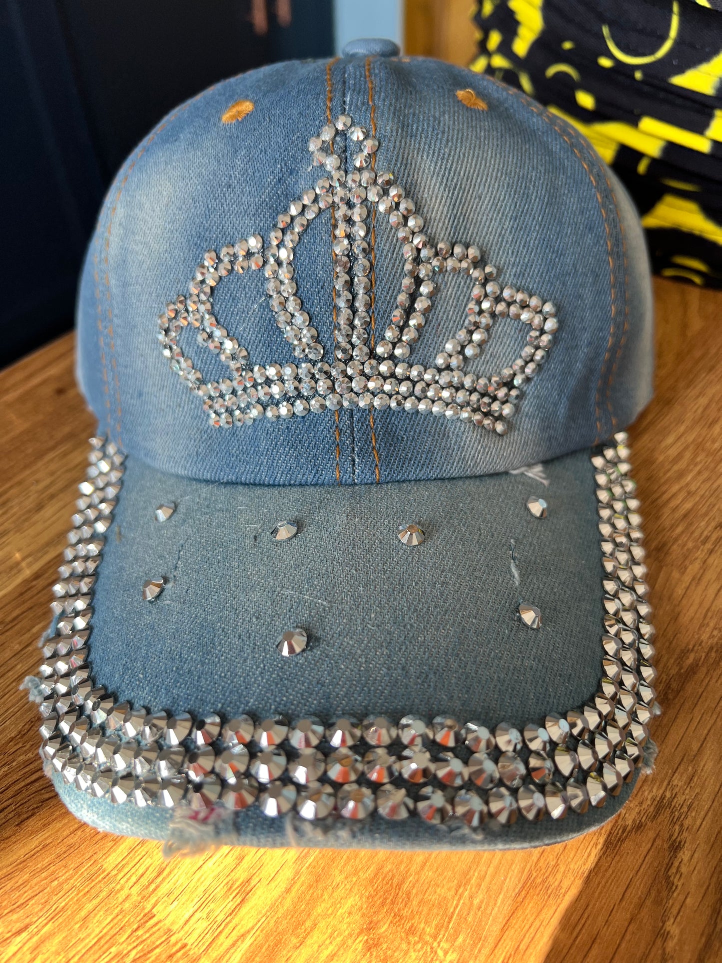 Crown Glitzy Bling Baseball Hat