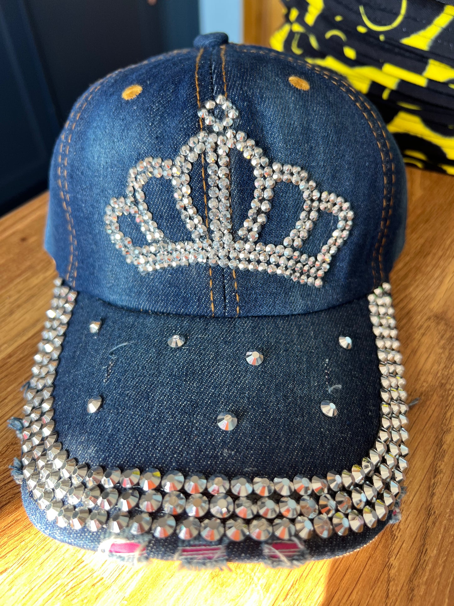 Crown Glitzy Bling Baseball Hat