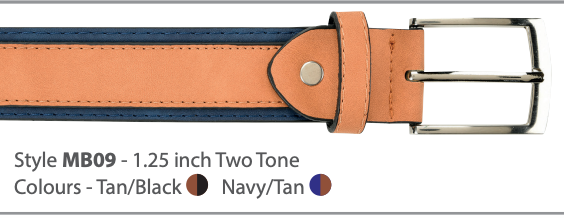 Belt - Leather Tan/Black MB09