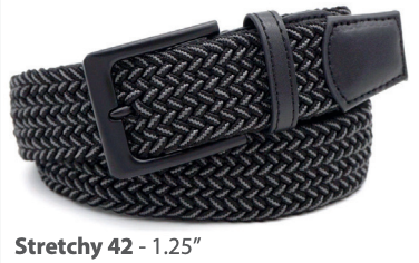 Belt - Stretchy 42 Black/Grey *