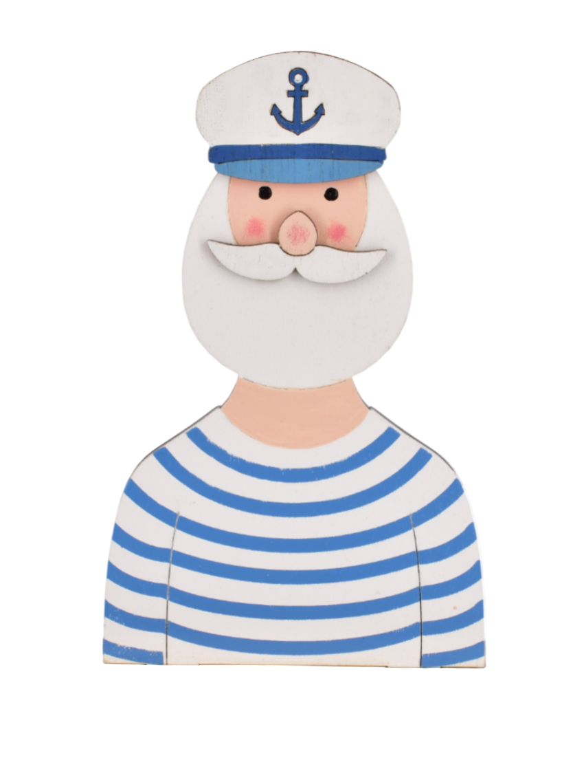 Wooden Fisherman Ornament - 18cm
