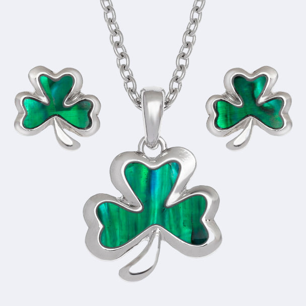 Shamrock Necklace & Earring set