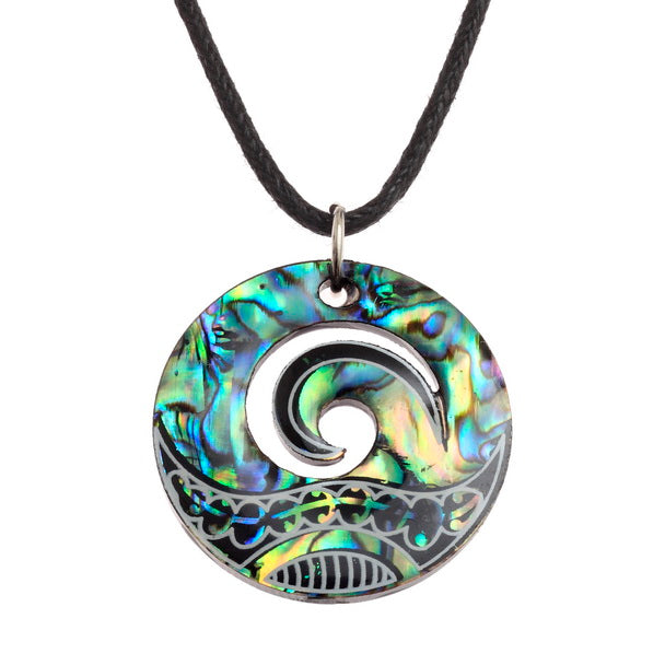 Maori koru fern necklace