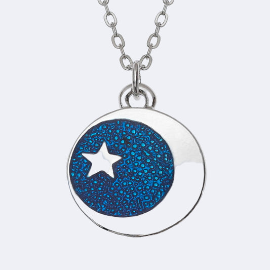 Crescent moon & star necklace