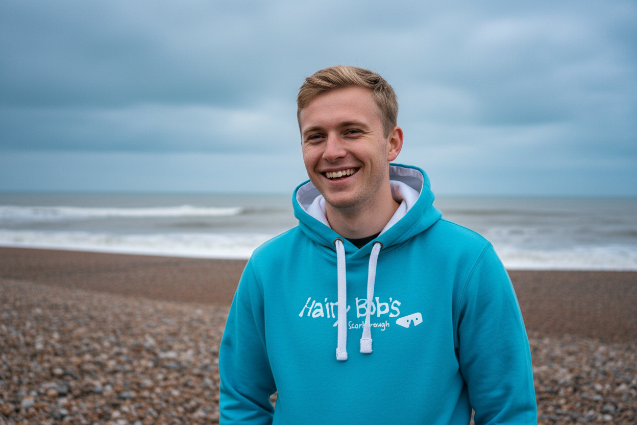 Beach lifestyle shot - Lagoon hoodie