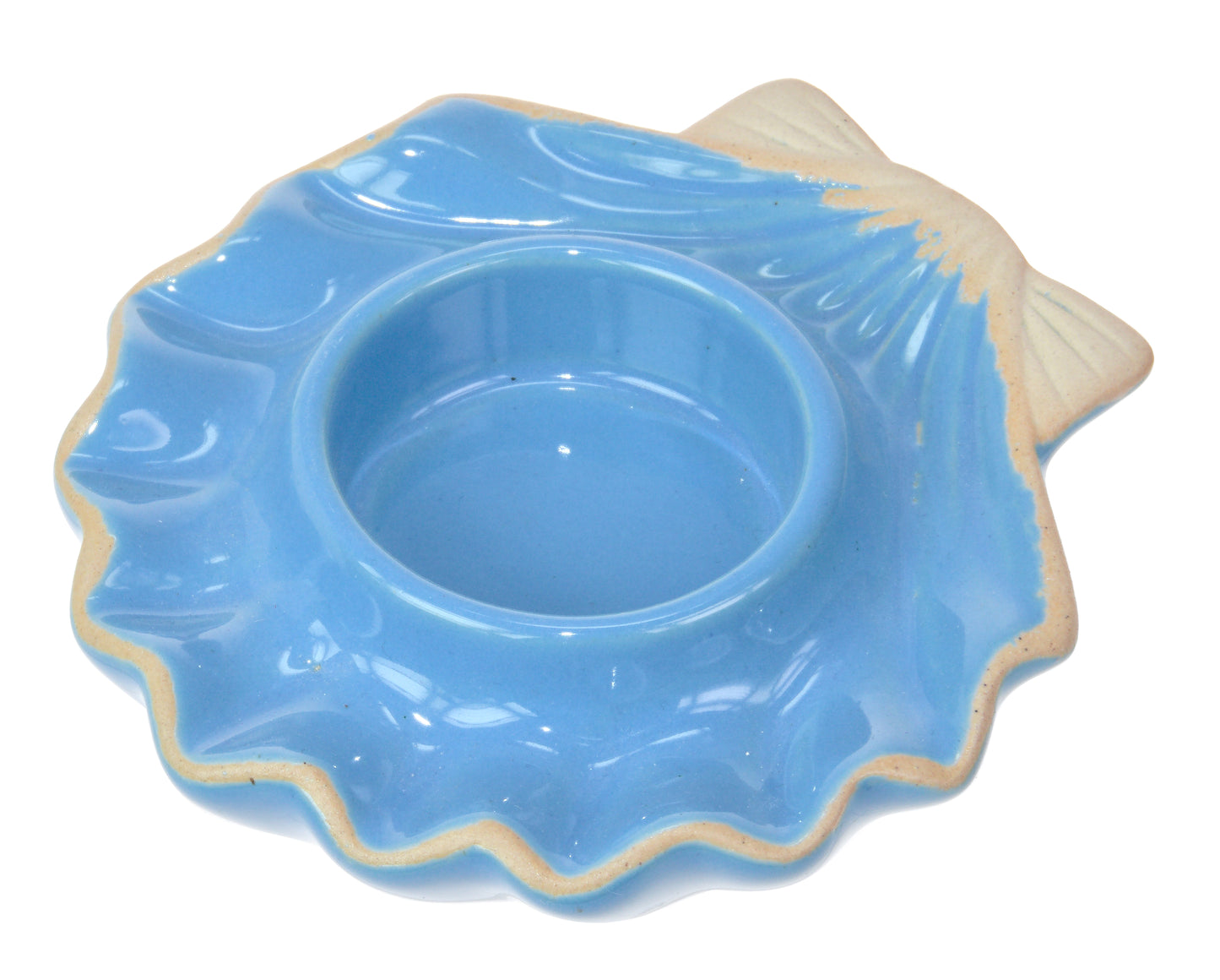 Ceramic Tealight Holder - Scallop