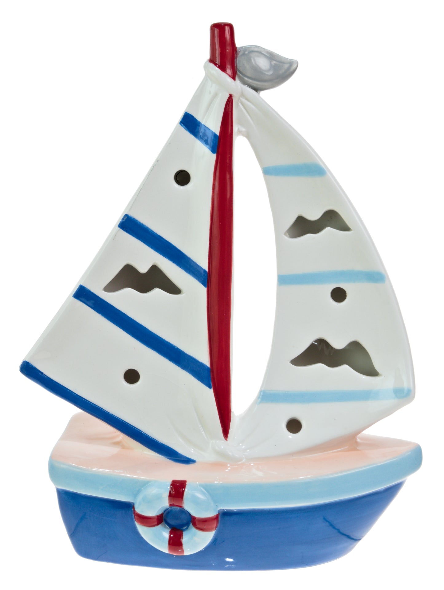 Ceramic Sailboat LED Light - Medium