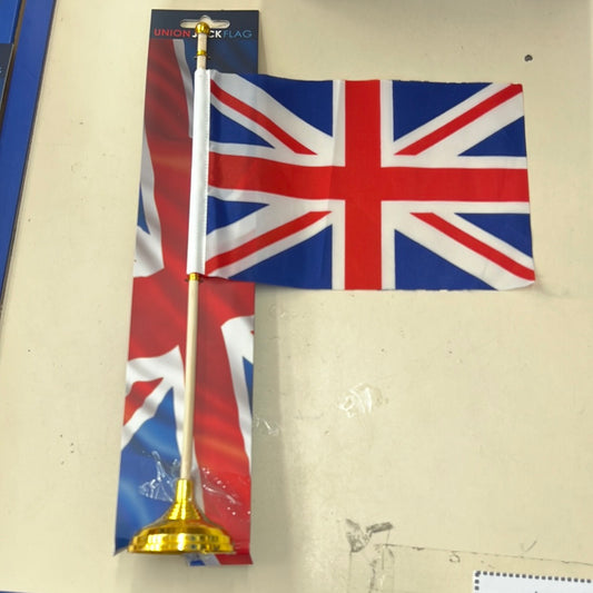 Hand Waving Flag - UK Small Wooden