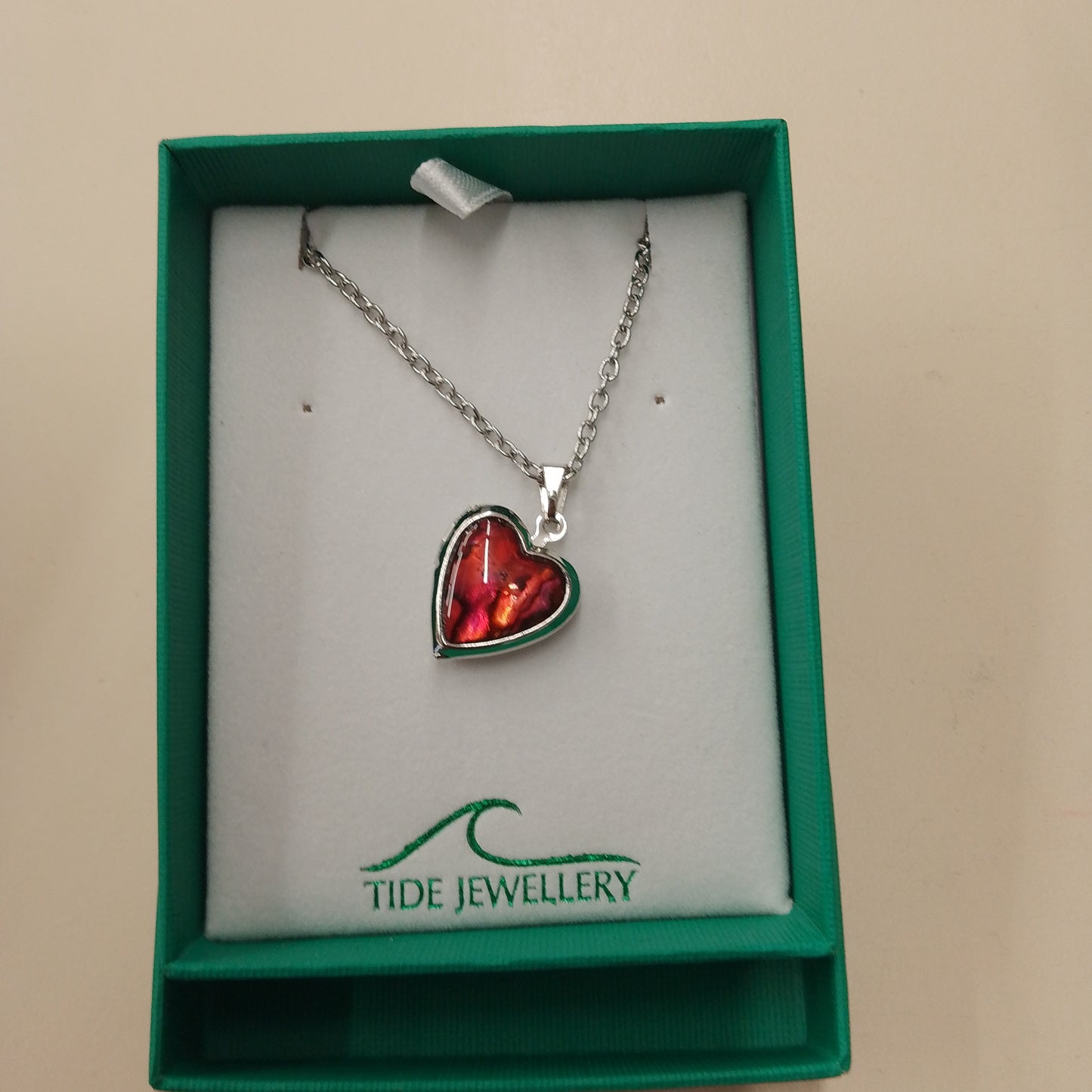 Red heart locket necklace