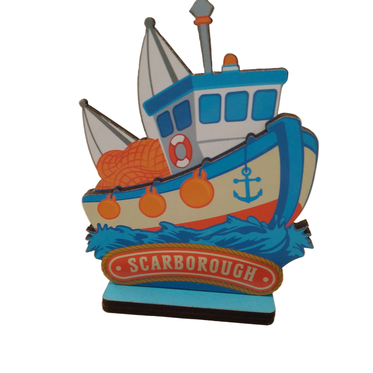 Wooden Trawler on Stand
