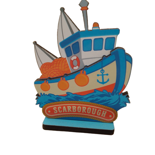 Wooden Trawler on Stand
