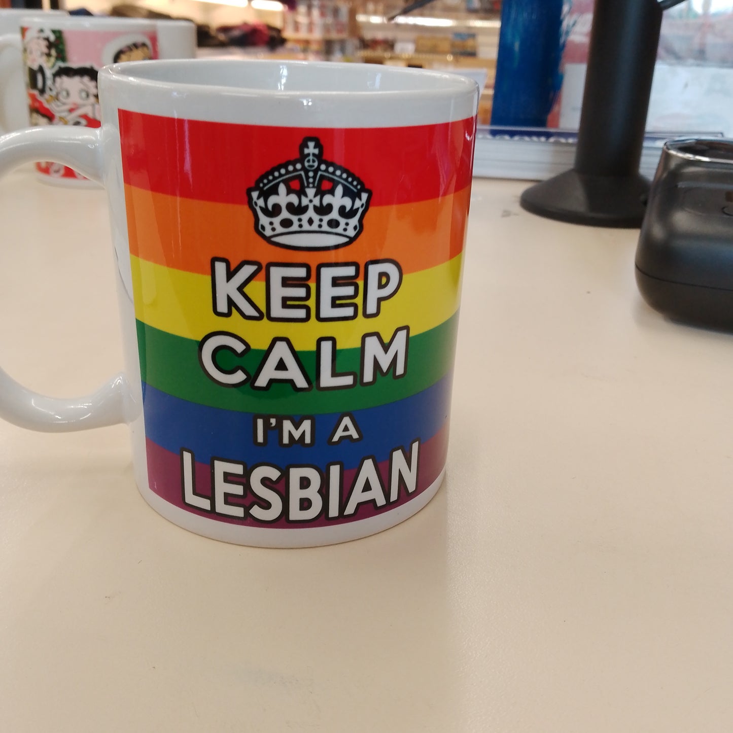 Keep calm lesbian mug