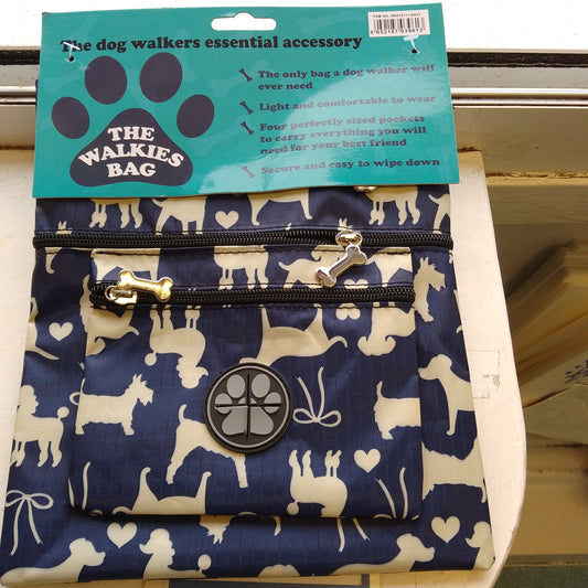 Dog walk bag blue