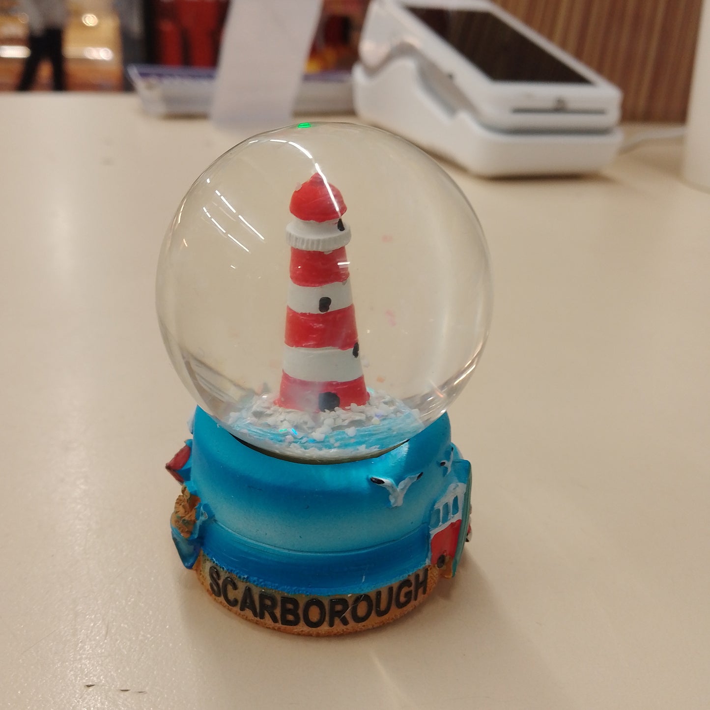 Snow globe lighthouse