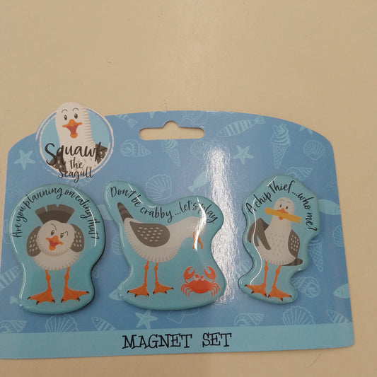 Squawk the Seagull magnet set