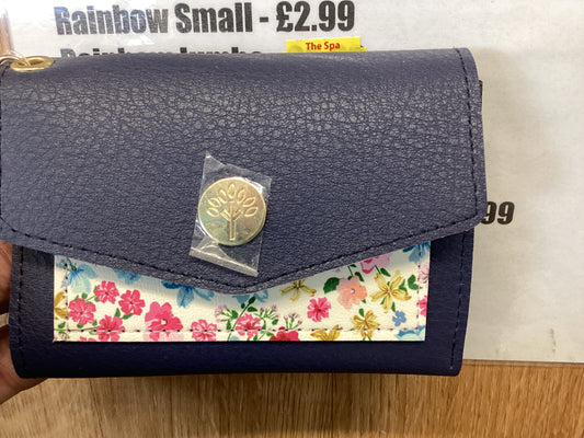 Small blue floral purse