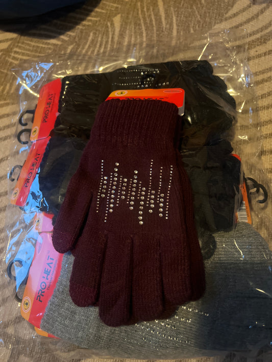 Diamanté Touch Screen Gloves