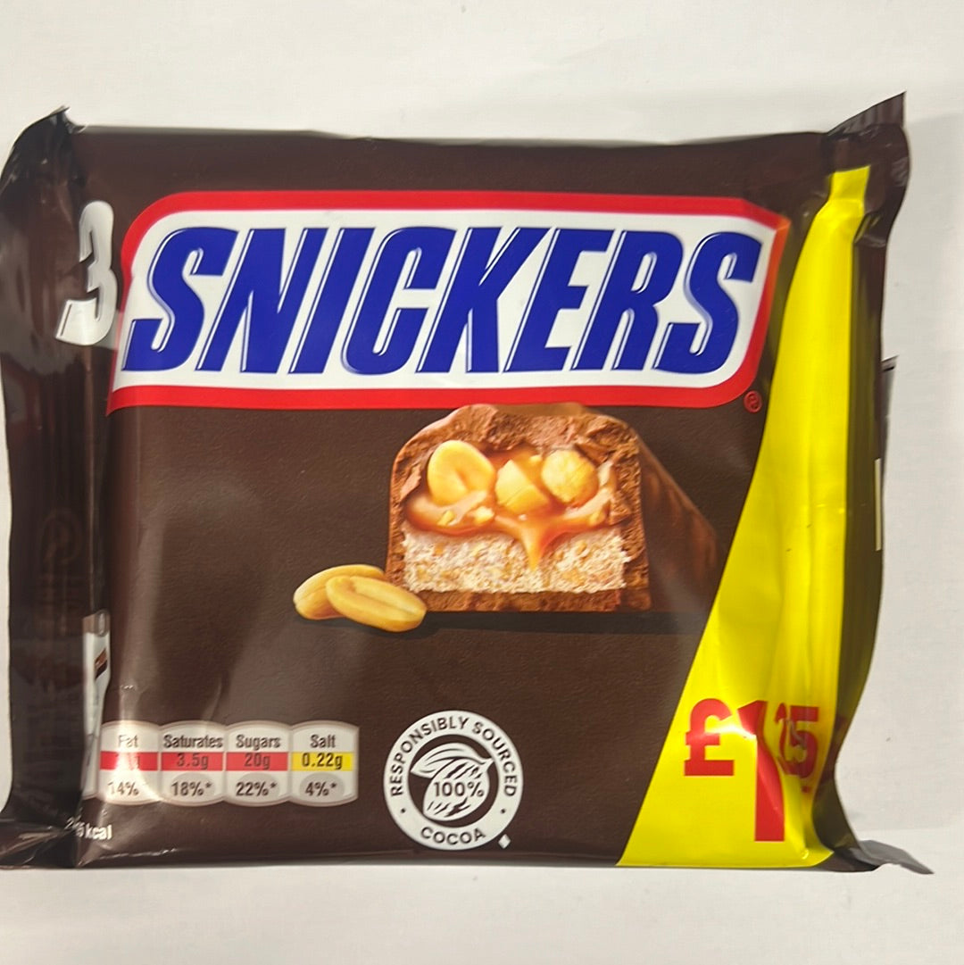 Snickers 3pack £1.35