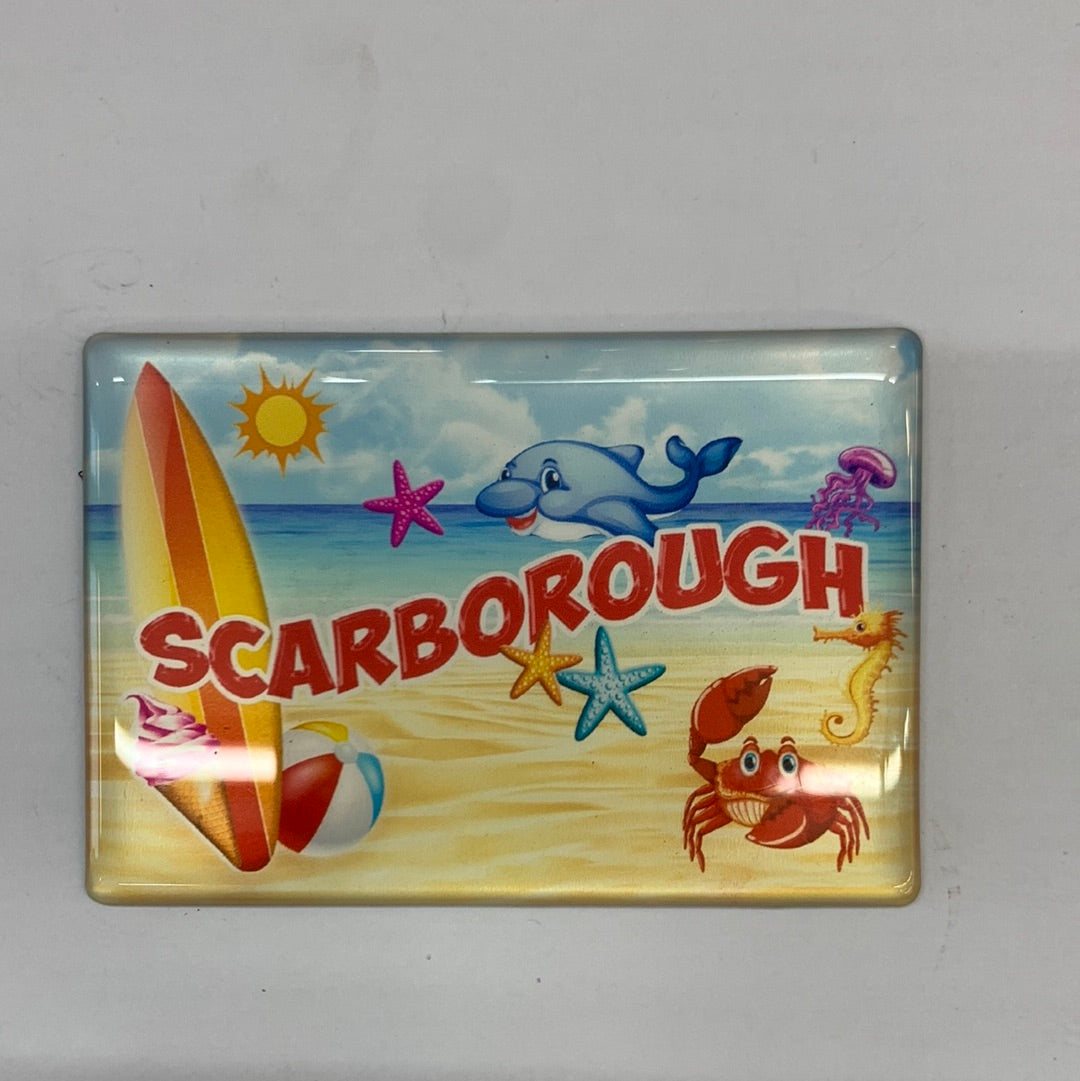 Acrylic Scarborough beach magnet