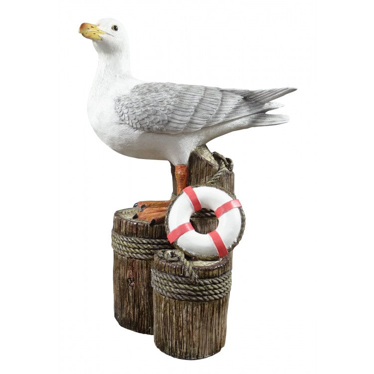 Giant Seagull on Post - 56cm Tall
