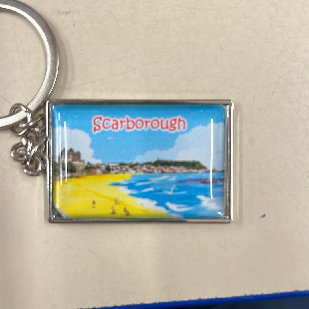 Scarborough postcard keyring