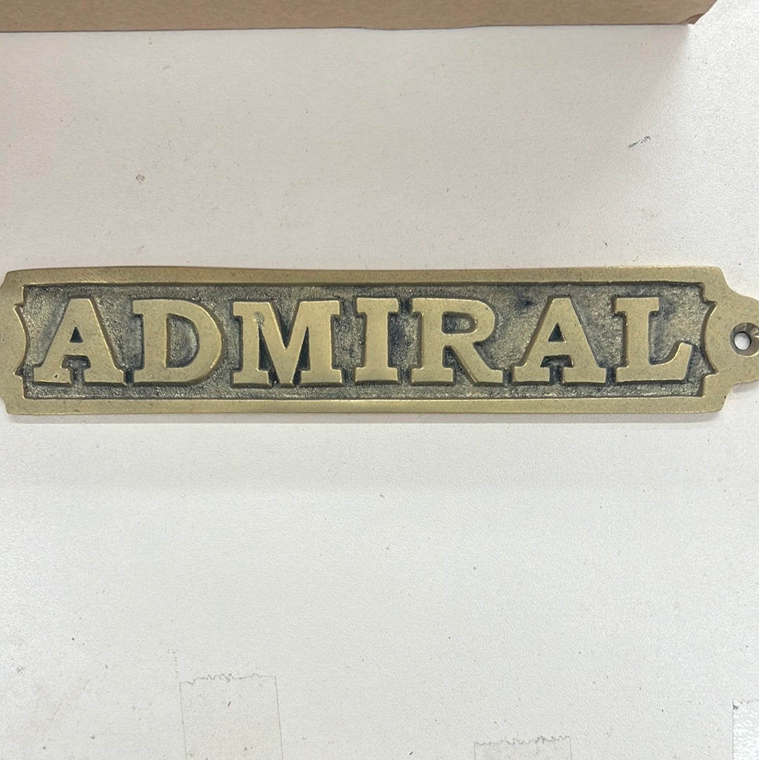 Brass sign - Admiral