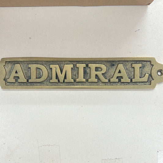 Brass sign - Admiral