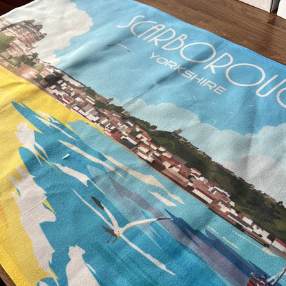 Scarborough Retro Tea towel