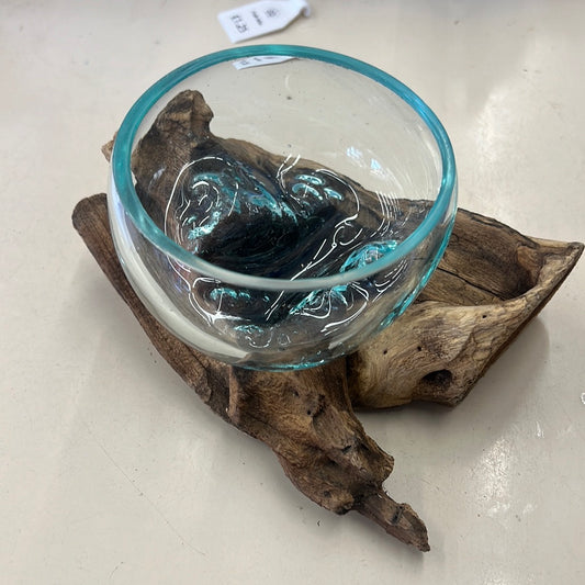 Driftwood Glass Candy Bowl