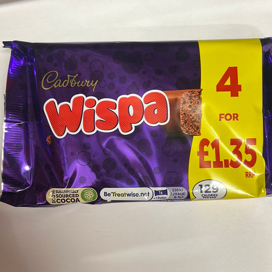 Cadbury Wispa 4pack £1.35