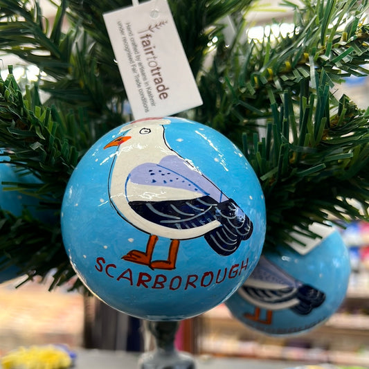 Scarborough Seagull Christmas Bauble