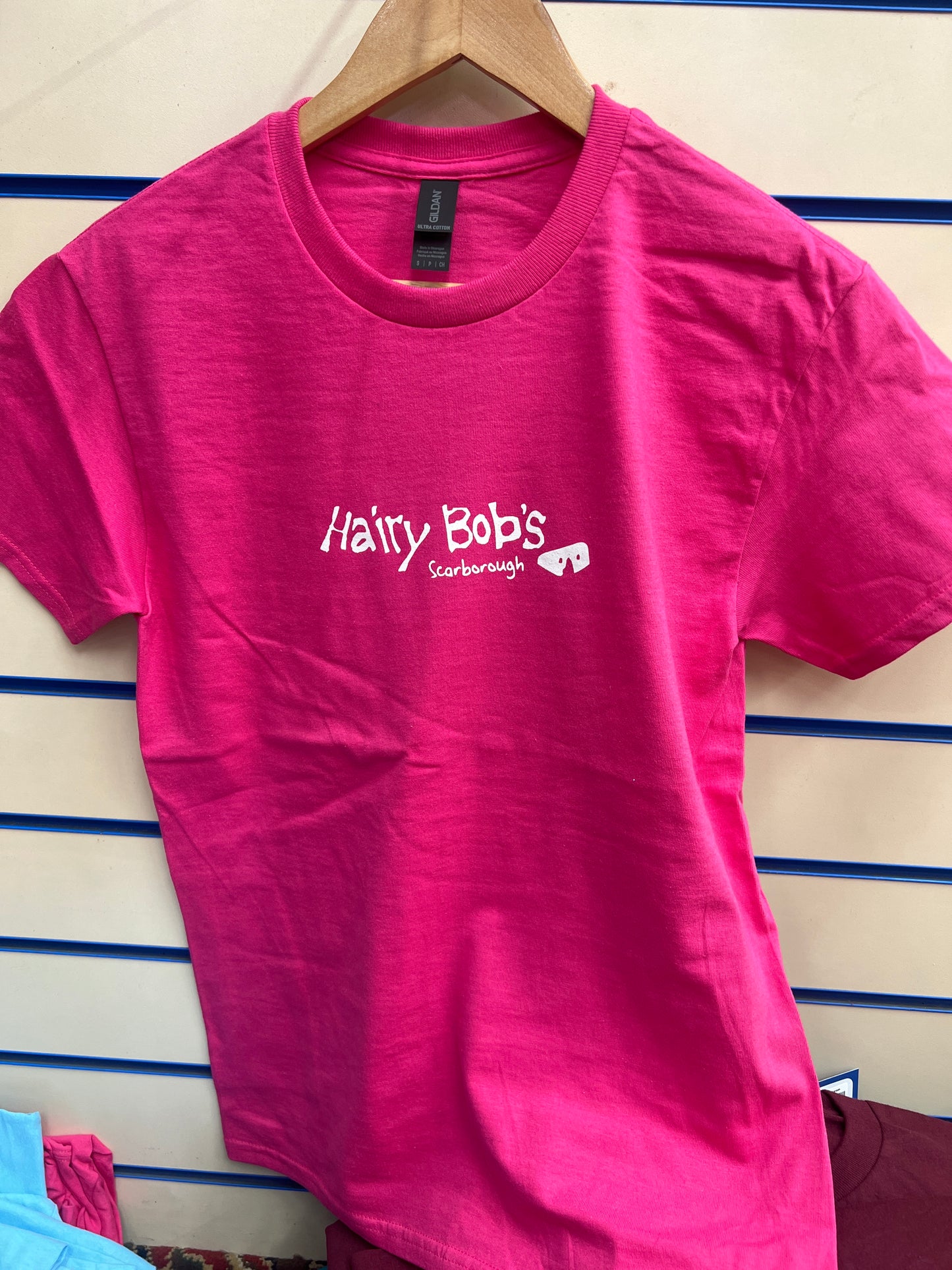 Hairy Bob's T-Shirt ~ Hot Pink