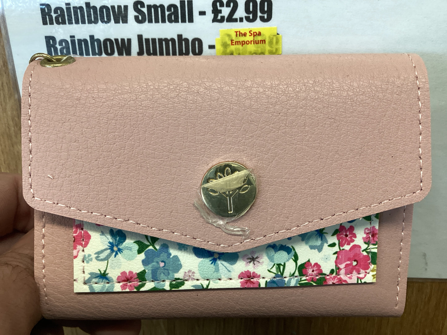 Small pink floral purse