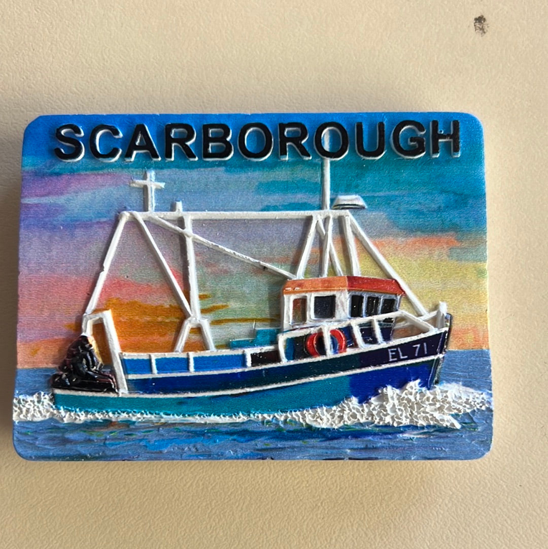 Fishing Boat Scarborough Magnet