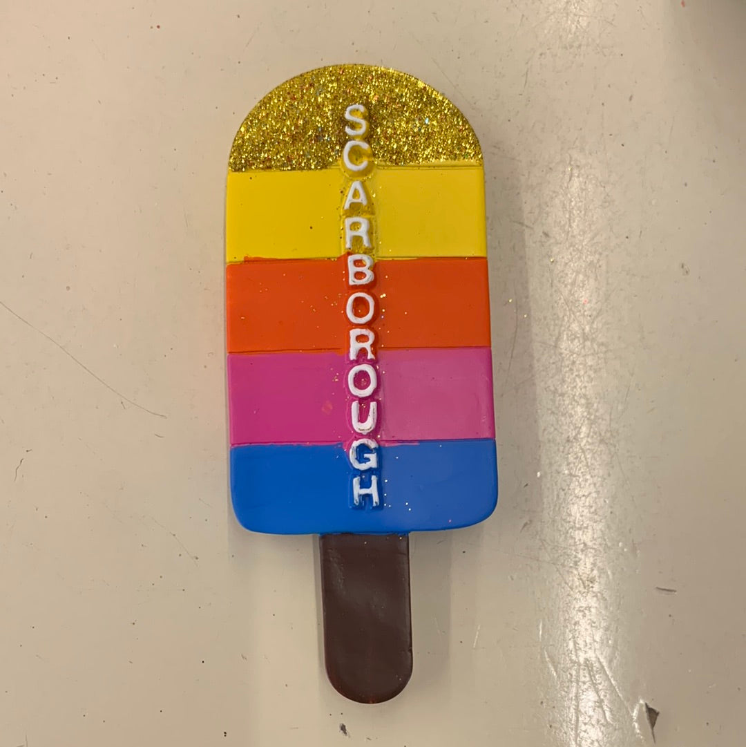 Scarb’ glitter lolly magnet