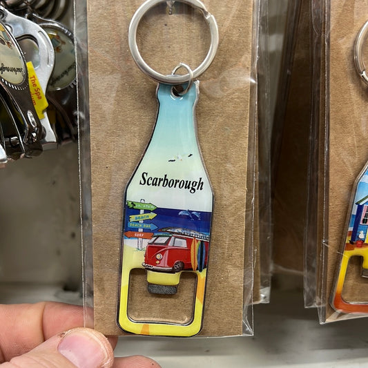 Scarborough Camper Bottle Opener Keyring