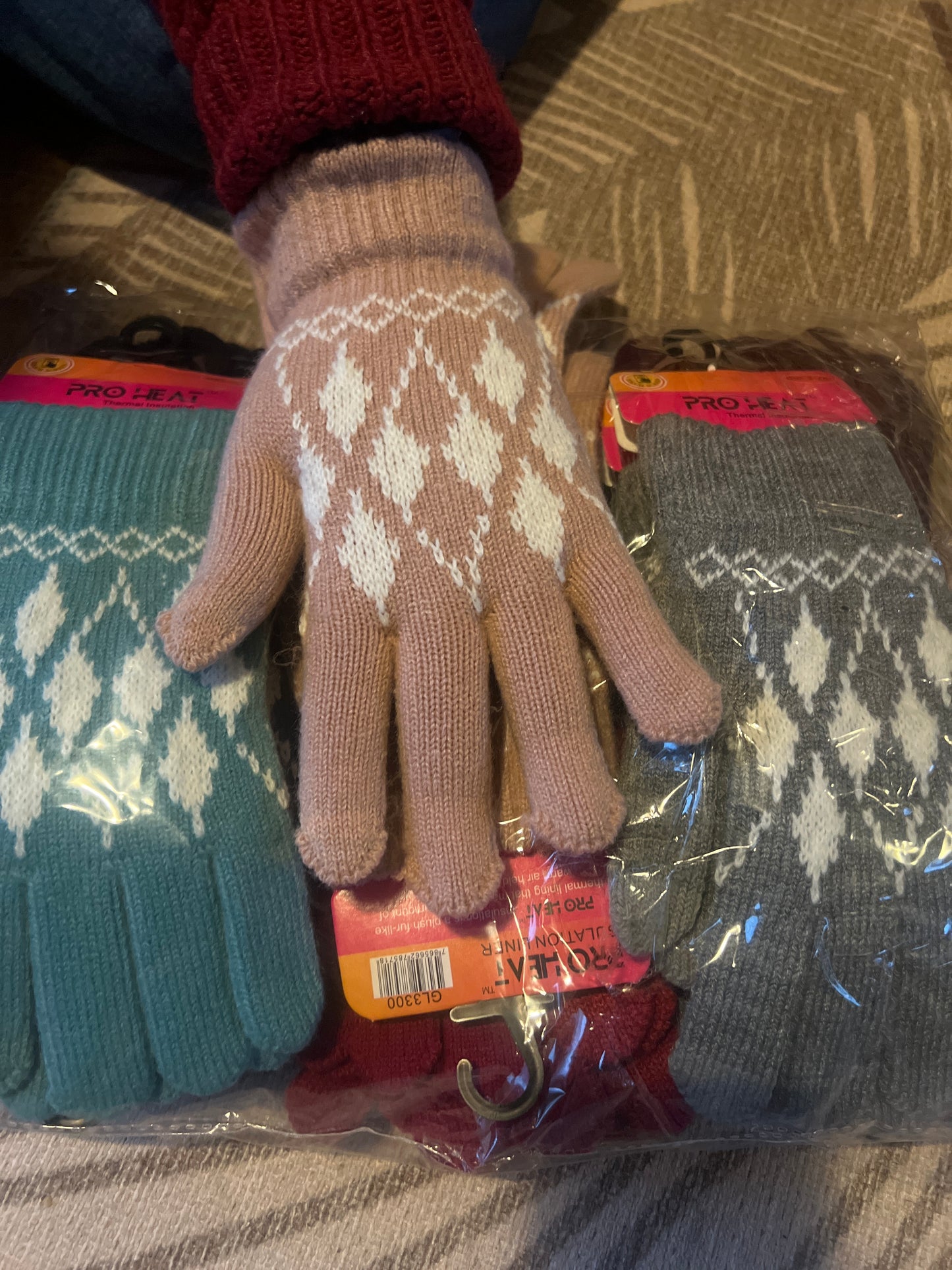 Argyle pattern Touch Screen Gloves