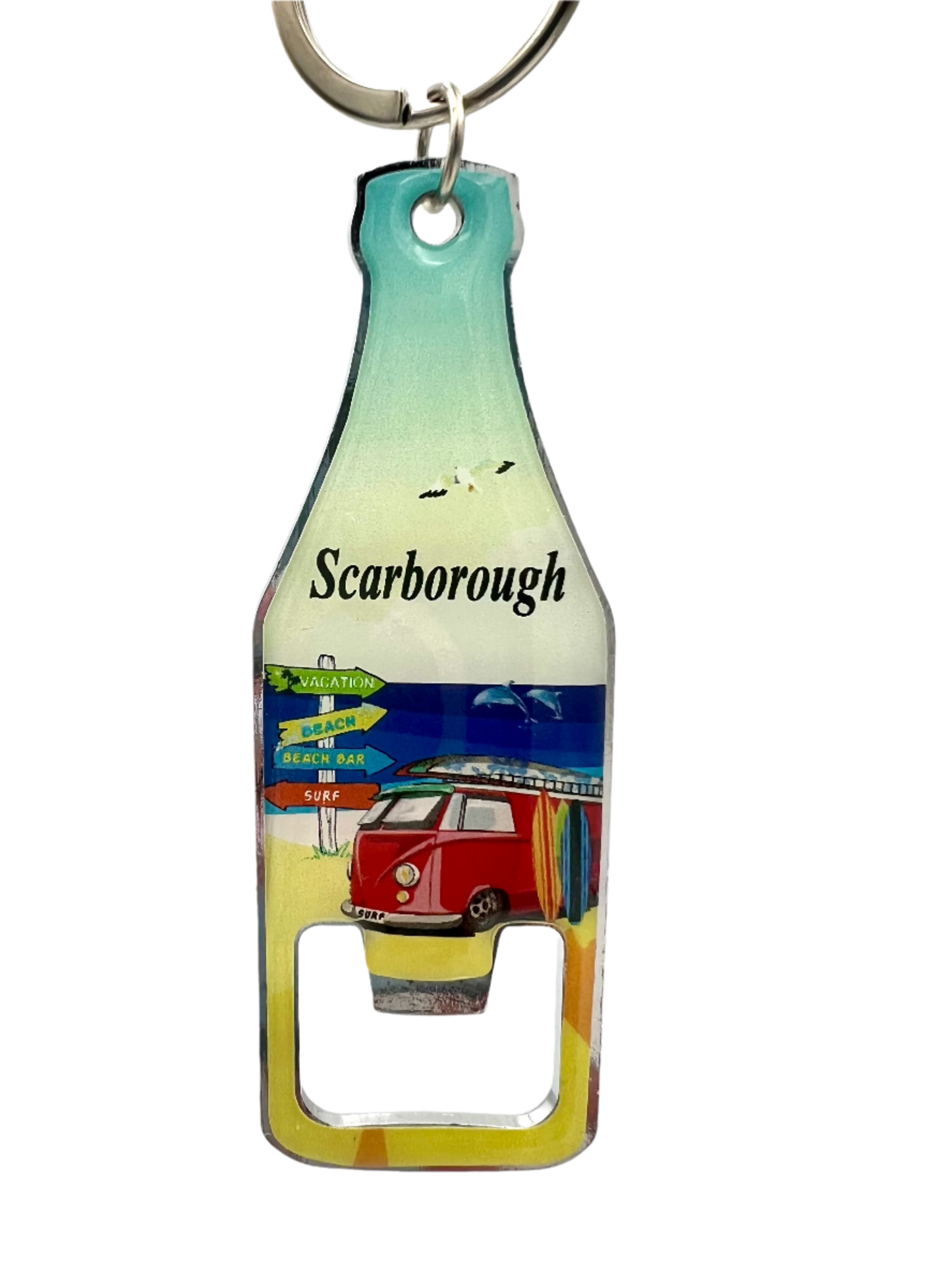 Bottle Opener Keyring - Scarborough Camper