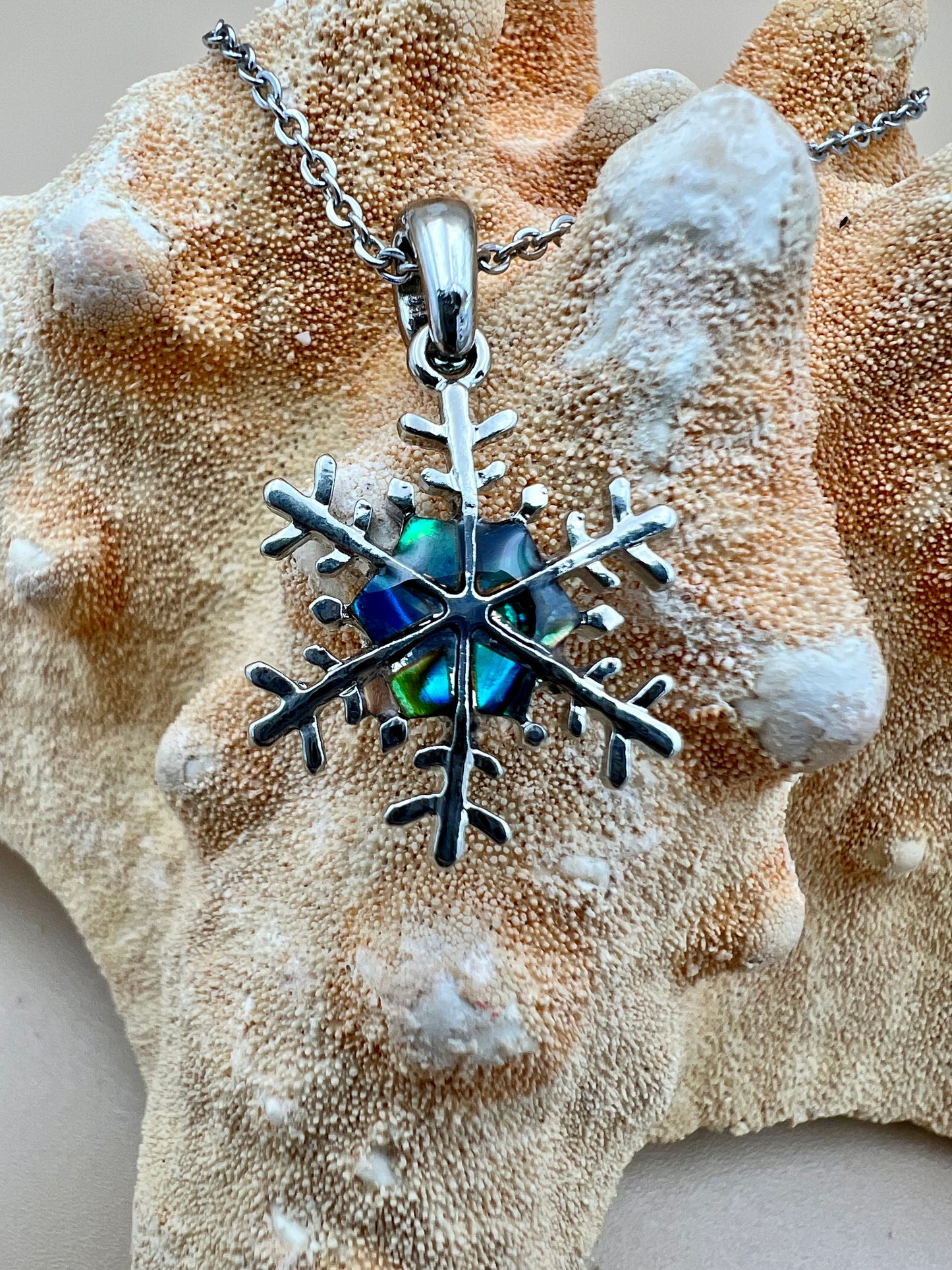 Paua Snowflake Necklace