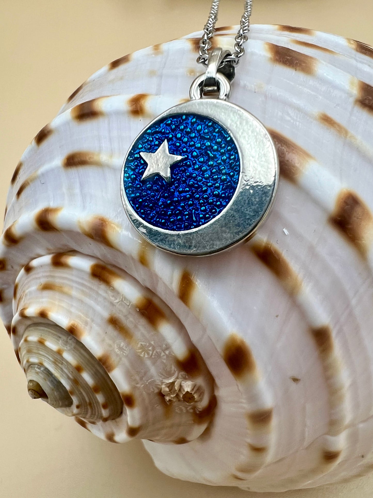 Crescent moon & star necklace