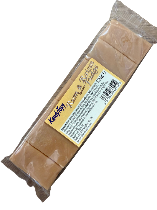 Rum & Raisin Flavour Fudge Bar 120g