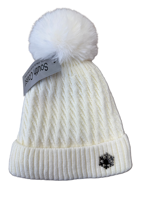 Kid's Bobble Hat with Snowflake