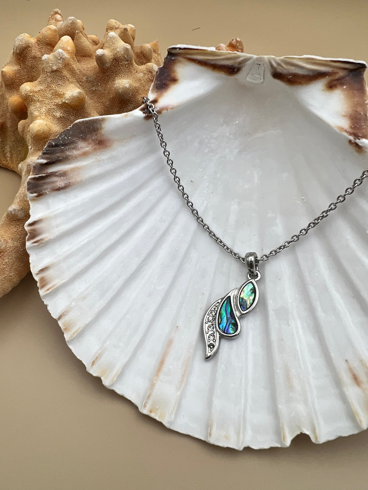 Paua Shell & Crystal Necklace