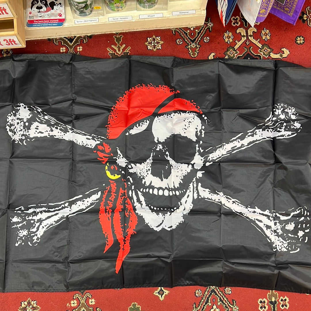 Pirate Red Bandana Flag